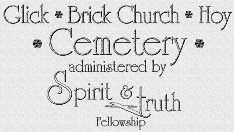 Glick Brick Church Hoy Cemetery